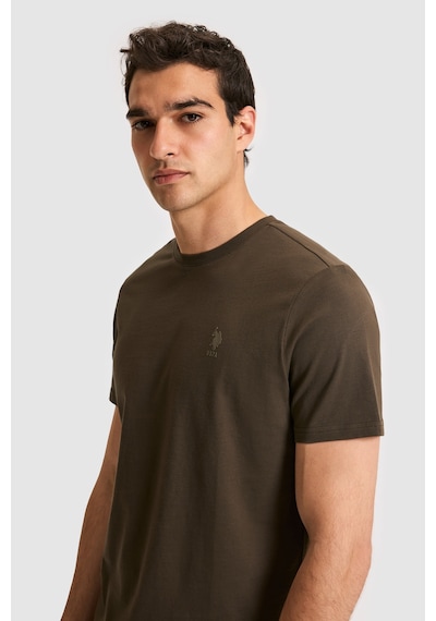 U.s. Polo Assn. Erkek Koyu Haki Tişört Basic 50326953-vr111