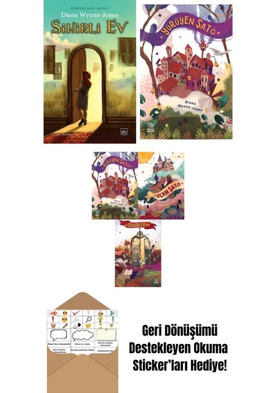 Sihirli Ev Yürüyen Şato Serisi 3 Ciltli + Yürüyen Şato + Diana Wynne Jones Üçlü Kitap Seti: Yürüyen Şato Uçan Şato Sihirli Ev