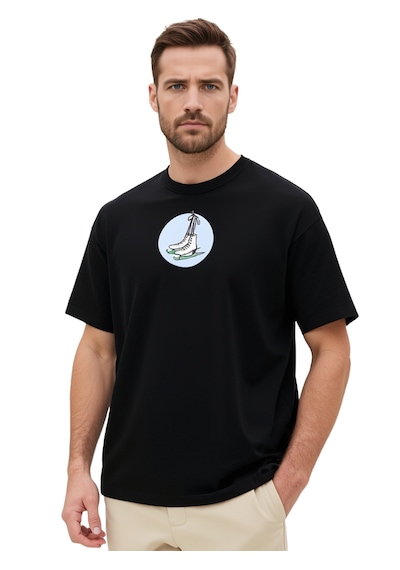 Ogc Paten Oversize Unisex T-shirt Siyah