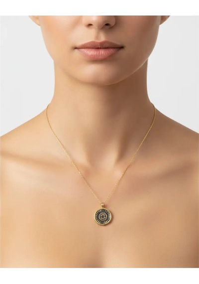 G&a Jewels - Işığın Bakışı - 925 Ayar Oksitli Yaldız Altın Kaplama Gümüş Kolye Altın - Gümüş 40+5 Cm G&a Jewels - Işığın Bakışı - 925 Ayar Oksitli Yaldız Altın Kaplama Gümüş Kolye Altın - Gümüş 40+5 Cm