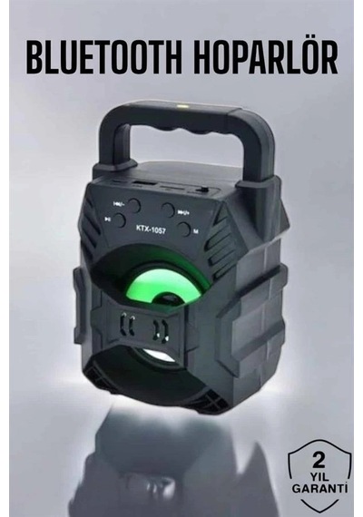 Hubrendy Tekno Işıklı Bluetooth Hoparlör Müzik Ve Renkli Işık Taşınabiilir