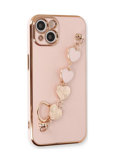 Apple iPhone Uyumlu 14 Plus Kılıf Esila Silikon - Pudra Diğer
