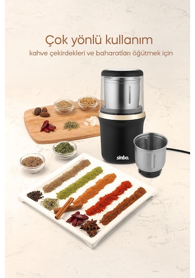 Sinbo Scm-2982 Kahve Ve Baharat Öğütücü Siyah