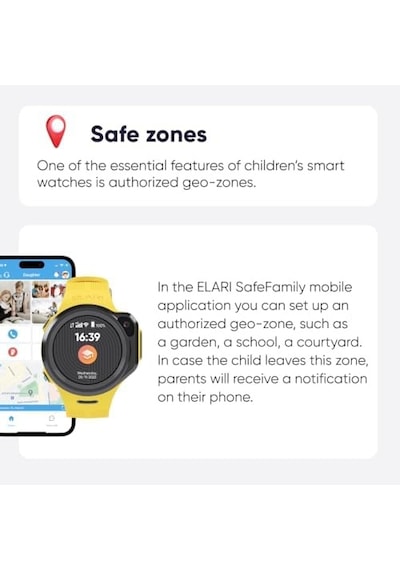 Elari 4g Çocuklar Akıllı İzle Telefon Gps İzleyici Erkekler Ve Kızlar İçin Su Geçirmez, 2-way Ses Ve Görüntülü Aramalar, Sos Düğmesi, Kaldırma Sensörü, Kamera, Mp3 Çalar - Kidphone 4gr Sarı