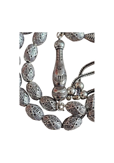 Leblebi Tesbih Altın İşçilikli Fizyon Gümüş Tesbih Lt1339