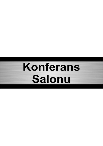 Konferans Salonu 10x20cm Gümüş Renk Metal Yönlendirme Levhası