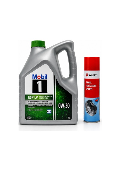 Mobil 1 Esp Lv 0w-30 Motor Yağı 5 L + Würth Balata Spreyi 500 ML