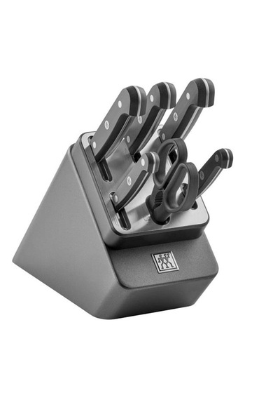 Zwilling Gourmet Blok Bıçak Seti Kendinden Bilemeli Dişbudak Ağacı 7-parça Siyah