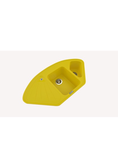 Polex Cristalüx Granit Evye P-CR1 Sarı Tezgah Altı Ve Tezgah Üstü Mutfak Evyesi 104.5x57 CM
