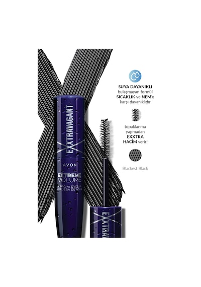 Exxtravert Extreme Suya Dayanıklı Volume Maskara Blackest Black