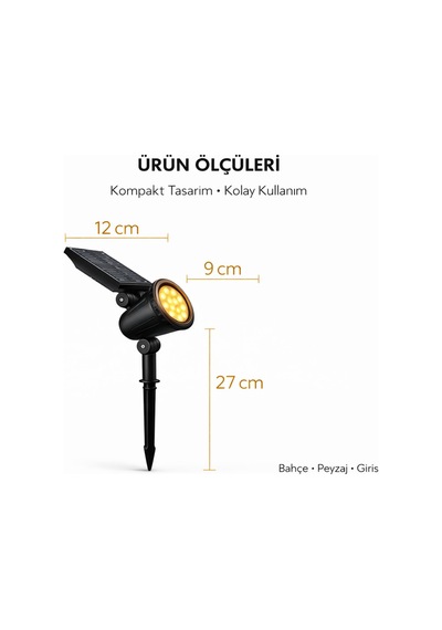 Güneş-solar Enerjili 10 W Yüksek Işık Çim Armetür Yeşil Renk