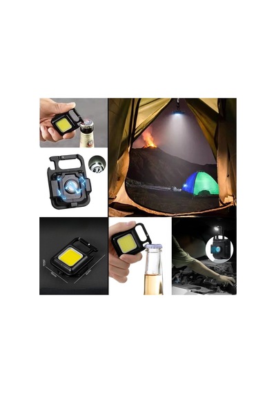Anahtarlıklı, Açacaklı,güçlü Mıknatıslı 3 Farklı Led Modlu Mini Boy Asılabilen Led Kamp Aydınlatmas Beyaz