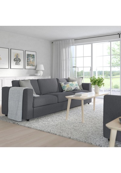 Ikea Gri Ferah Kanepe - 3'lü Yataklı Kanepe