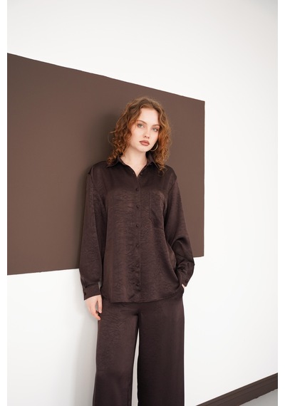 Verymoda Uzun Kollu Gömlek F2101 Kahve