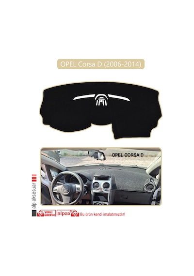 Opel Corsa D 2006-2014 Torpido Koruma Halısı Bej Kenar