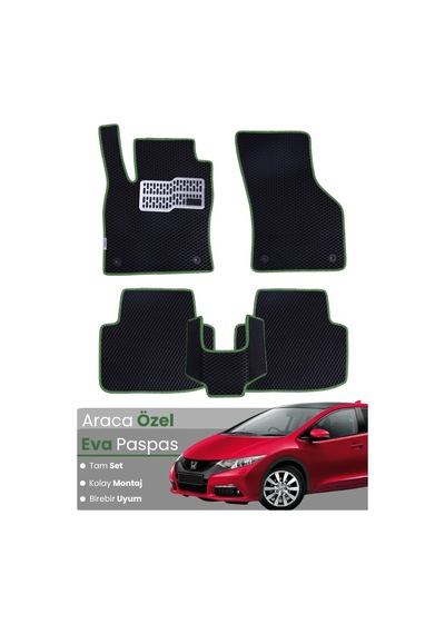 Honda Civic Fb/fg Hatchback 2012-2015 Uyumlu Eva Paspas Tam Set Araca Özel Tasarım 273
