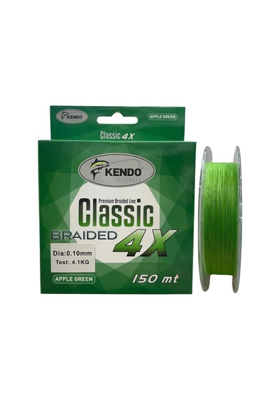 Kendo Classic 4x 150mt 0.10mm 4.1kg Örgü İp Misina Apple Green