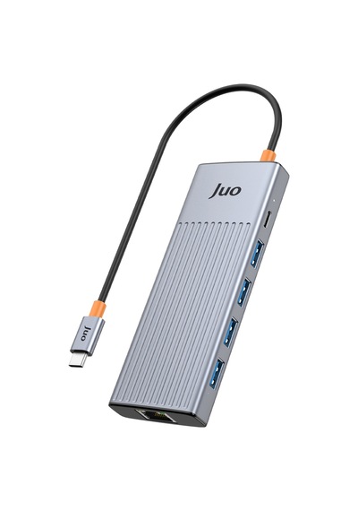 Juo Type-c 9 Portlu Dual 4k 60hz Hdmı Mst Gigabit Ethernet Dönüştürücü 100w Pd 4 Usb 3.2 Çoklayıcı Hub