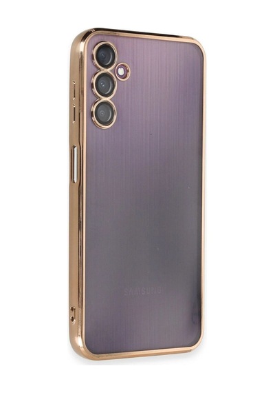 Samsung Samsung Uyumlu Galaxy A14 4g Kılıf Razer Lensli Silikon - Gold