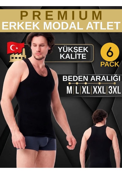 Mercan 6'lı Siyah Modal Atlet - Rahat Ve Premıum, Siyahın Asaleti