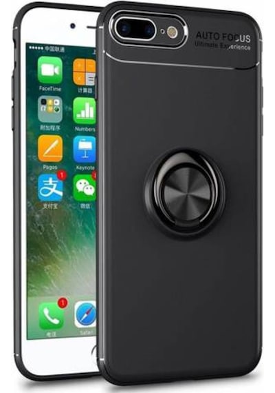 Apple Uyumlu iPhone 8 Plus Kilif Yüzüklü Tam Korumali Silikon Kapak 412599868