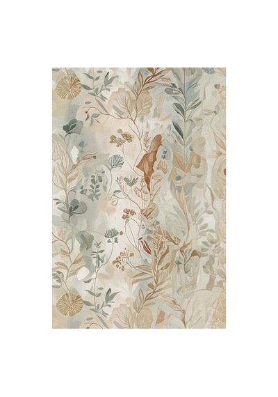 Kartela Halı Botanik Halı Kaymaz Taban Makinede Yıkanabilir Halı - 80 X 120 Cm Çok Renkli