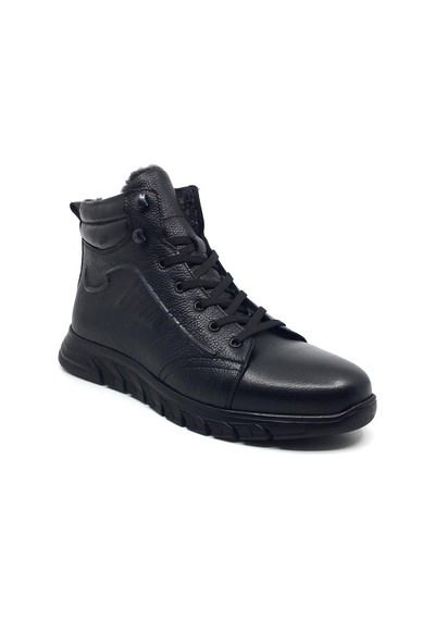 Taşpınar %100 Hakiki Deri Erkek Kışlık Outdoor Spor Bot Kürklü Yeni Sezon 40-44 Siyah