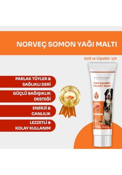 Kahu Naturals Somon Yağlı Malt, Omega-3 Epa & Dha İçerikli, Kedi Ve Köpek İçin, 100 G