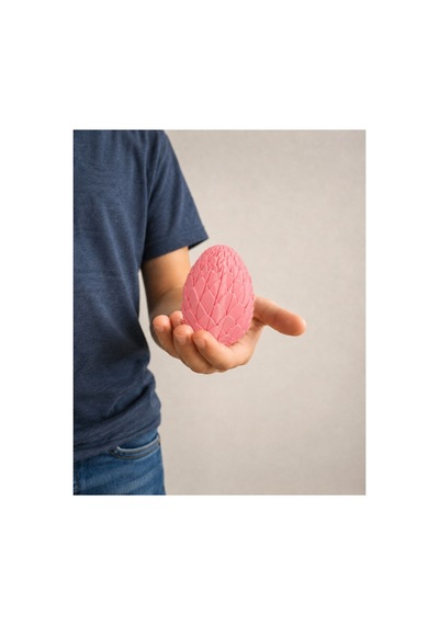 Alvera Dönüşen Ejderha Yumurtası 3d Baskı Twisty Fidget Oyuncağı-pembe