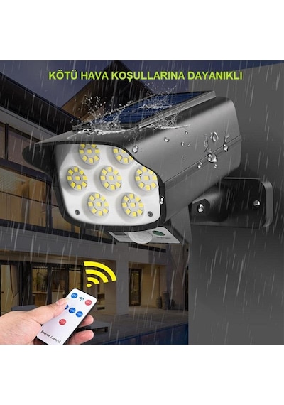 UpWay Sahte Kamera Görünümlü Güneş Enerjili 63 LED Solar Lamba Ay