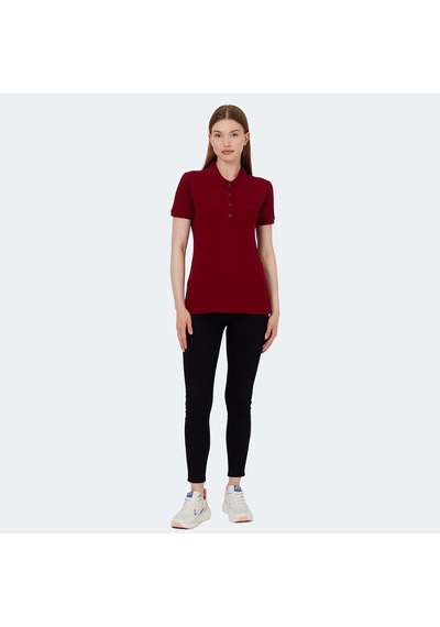 Slazenger VERA I Kadın Polo Yaka Bordo Tişört