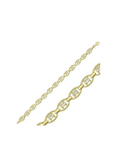 925 Ayar Gümüş Gold Oval Su Yolu Bileklik Arbltgs9uu05zı801jl