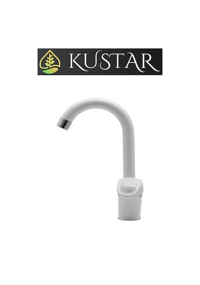 Kustar Cambridge Mix Aç Kapa Banyo Lavabo Bataryası Beyaz