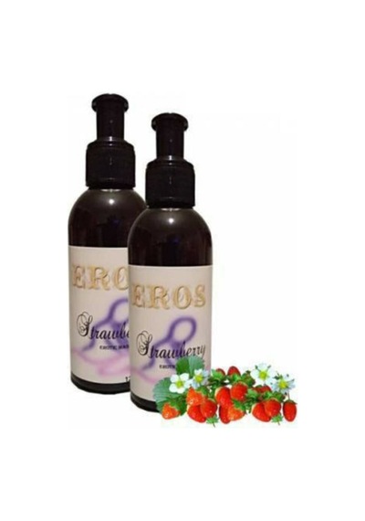 Eros Strawberry Massage Oil 120ml Çilek Kokulu Masaj Yağı 2 Adet