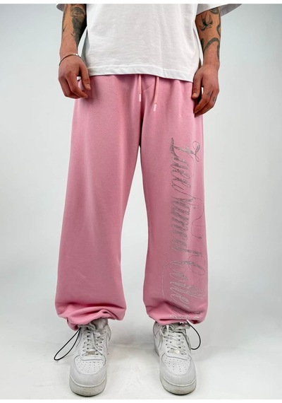 Zaee Nmt Taşlı Baggy Eşofman Altı Pembe