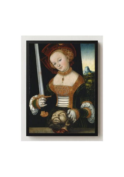 Rönesans Cranach Holofernesin Başıyla Judith Çerçevesiz Poster 21x30 Cm A4 Tablo Rönesans