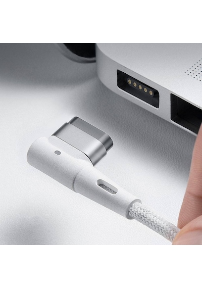 Baseus Zinc Manyetik L Uçlu 60 W Apple Uyumlu MacBook Hızlı Şarj Güç Kablosu 2 M