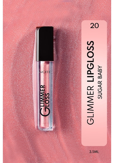Note Cosmetique Glimmer Gloss Işıltılı Nemlendirici Dudak Parlatıcısı - 20 Sugar Baby