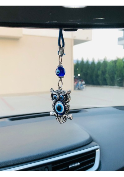 Baykuşlu Metal Araba Nazarlık, Araba Süsü, Metal Aksesuar Süsü