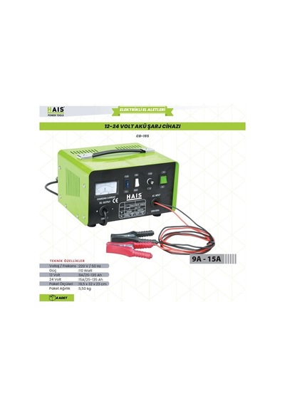 Hais Cb-15s Akü Şarj Cihazı 12-24v