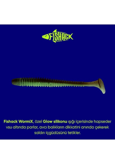 Silikon Kurt Yem - 4,2g 105mm - Turna/levrek Silikonu - 1 Adet - Gri/beyaz