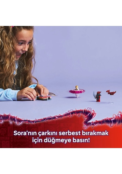 LEGO® NINJAGO® Sora’nın Ejderha Spinjitzu Topacı 71824 - 6 Yaş ve Üzeri Çocuklar için 2 Ninja Minifigürü İçeren Oyuncak Yapım Seti (56P)