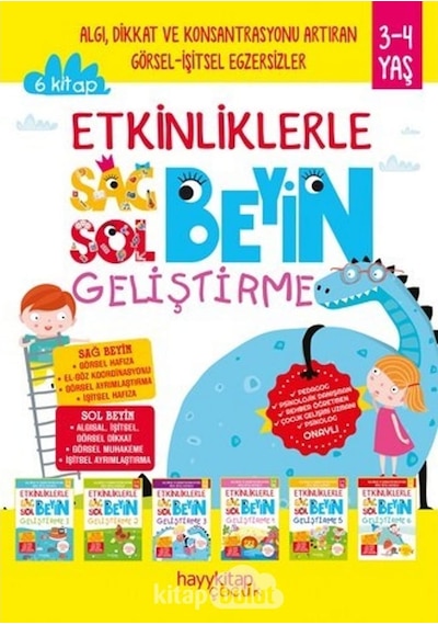 Etkinliklerle Sağ Beyin Sol Beyin Geliştirme Seti - 6 Kitap Takım - Canan Öztürk - Hayykitap