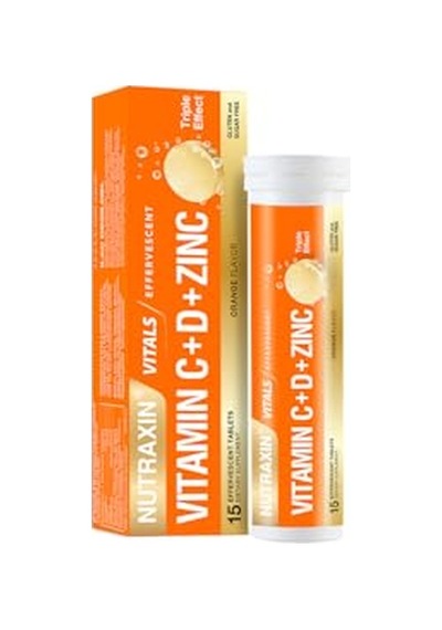 Nutraxin Vitamin C-d-zinc 15 Efervesan Tablet Takviye Edici Gıda