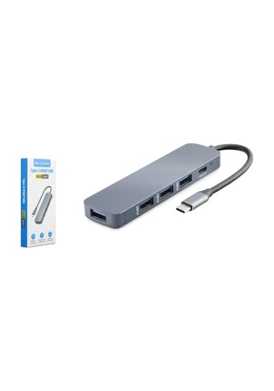 Hadron Hdx7044 Type-c Hub 4-usb3.0 + Dc Sv Gri