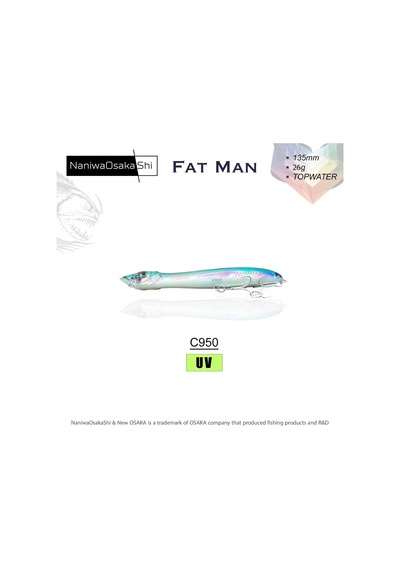 Naniwaosakashi Fat Man 135mm 26gr Topwater Sahte Balık