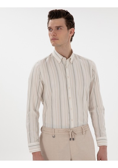 Pierre Cardin Erkek Haki Gömlek Desenli 50305058-vr027 Haki