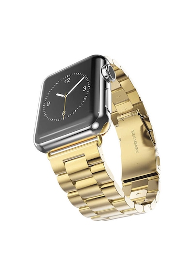 Watch Ultra 49mm Kordon Uyumlu Krd-04 Metal Strap Kayış Mkst- Gold