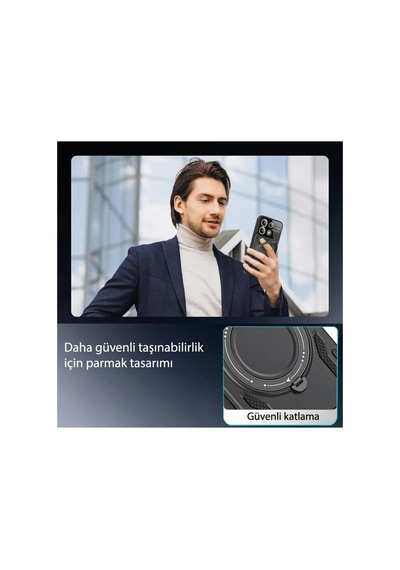 Newface - 758 - iPhone Uyumlu 11 Kılıf Joy Lens Standlı Kapak - Csmo-tex - - Mor