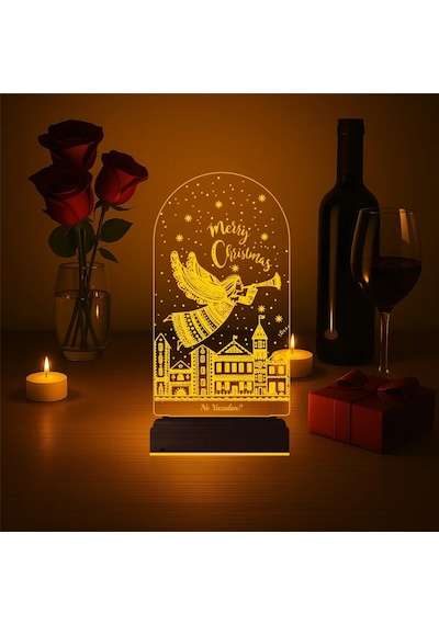 Luvivia Yılbaşı Hediyesi Yeni Yıl Kişiye Özel 3d Lamba - Masa Gece Lambası